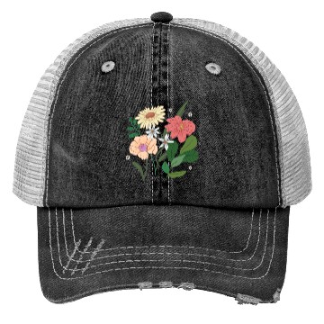 Discover Fully Blossom Flowers Trucker Hats