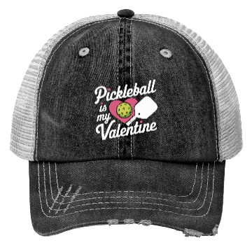 Discover Valentines Day Pickleball Paddle Ball Heart Cute Trucker Hats