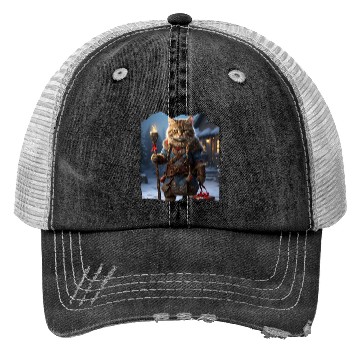 Discover Christmas Viking cat Trucker Hats