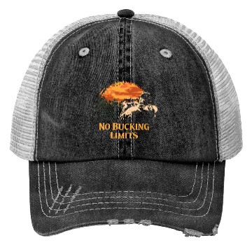 Discover No Bucking Limits Deer Hunting Elk Hunter Wild Ani Trucker Hats