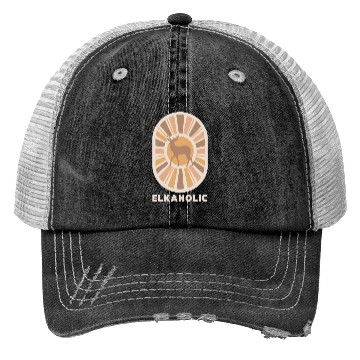 Discover Elk Hunting Elkaholic Hunters Trucker Hats