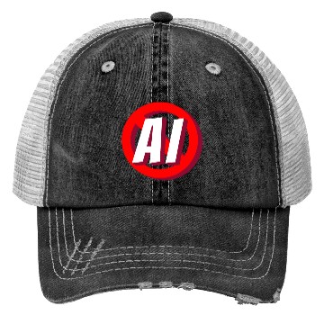 Discover Stop Ai Sign Against Ai Trucker Hats