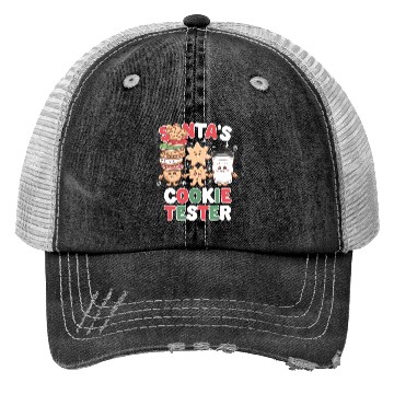 Discover Santa s Cookie Tester Trucker Hats