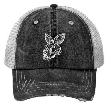 Discover Minimalistic Vector Rabbit Skull Kids Drawing Trucker Hats