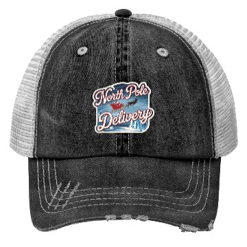 Discover Magical Arctic Night Santa Sleigh North Pole Trucker Hats