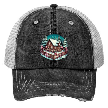 Discover Candy Cane Cabin - Christmas Gifts Trucker Hats