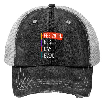 Discover Feb 29th Best Day Ever – Leap Year Celebration Trucker Hats