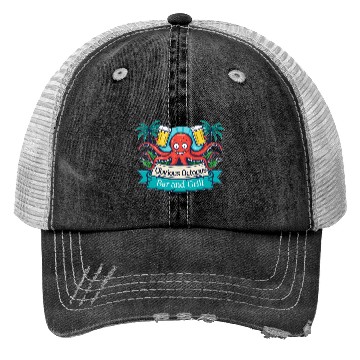Discover Obvious Octopus Bar and Grill Trucker Hats