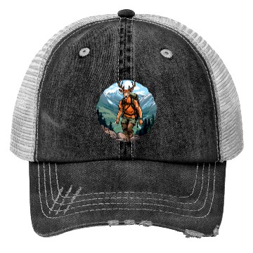 Discover Deer hiking / mountaineering deer Trucker Hats