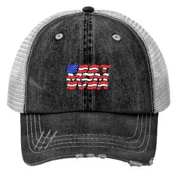 Discover Best Mom ever US Flag Trucker Hats