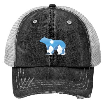 Discover BEAR MOON MOUNTAIN SNOW Trucker Hats
