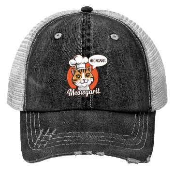 Discover Meowgarit the Chef Trucker Hats
