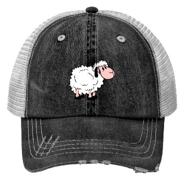 Discover Sheep Baby Standing Cute Lamb Child Cool Comic Trucker Hats