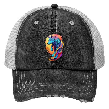 Discover Colored wolf dog Trucker Hats