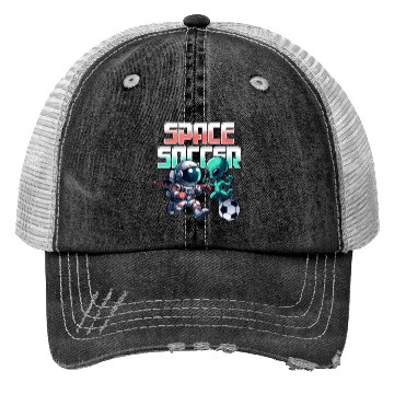Discover Space Soccer Trucker Hats Design