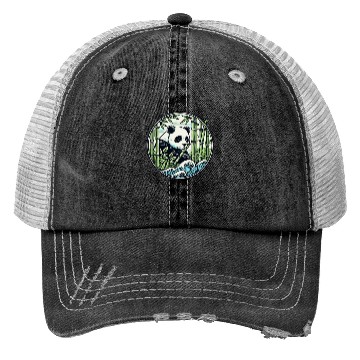 Discover Panda in Bamboo Forest Trucker Hats