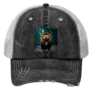 Discover Angry lion Trucker Hats