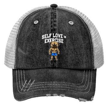 Discover Self Love Exercise Workout Motivational Quote Gym Trucker Hats