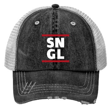 Discover Single SNGL typography quote Trucker Hats