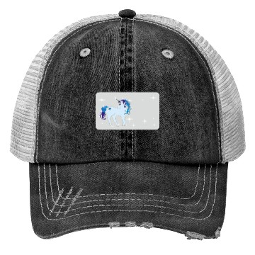 Discover Fantasy unicorn - grey blue- design for kids Trucker Hats