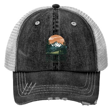 Discover Blue ridge mountains Trucker Hats