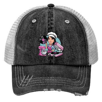 Discover Baking to the Beat of the 80s Retro Music Baker Trucker Hats