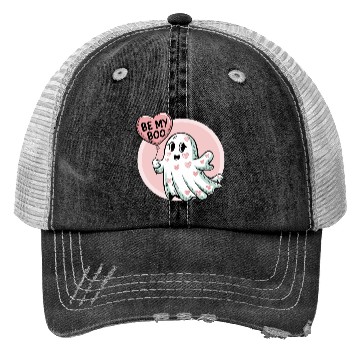 Discover Be My Boo – Cute Ghost Valentine’s Design Trucker Hats