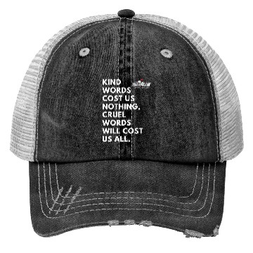 Discover Kind words cost nothing - Abhijit Naskar Trucker Hats