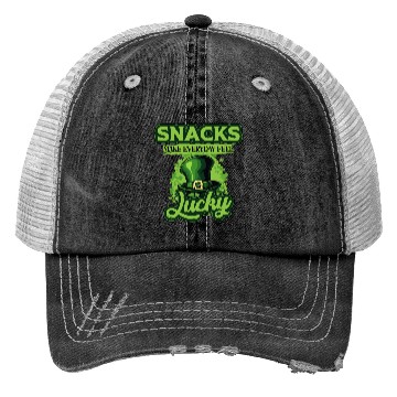 Discover Snacks Make Everyday Feel Lucky St Patricks Day Trucker Hats