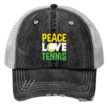 Discover Peace Love Tennis Enthusiast Trucker Hats