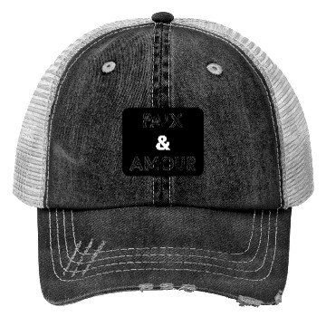 Discover Paix et amour noir Trucker Hats