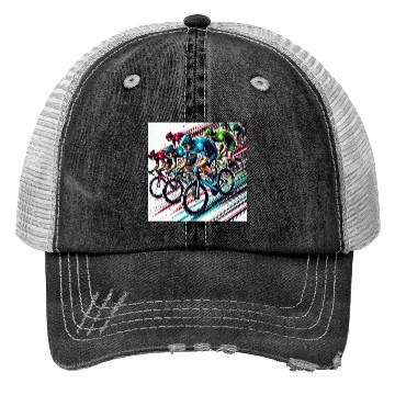 Discover Bike Race Trucker Hats