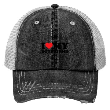 Discover I Love My BF Trucker Hats