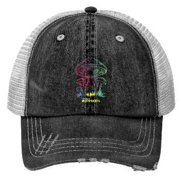 Discover Glowing Mushrooms Colored Trucker Hats
