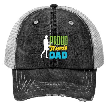 Discover Proud Tennis Dad Graphic Silhouette Trucker Hats