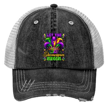 Discover Let the Shenanigans Begin Mardi Gras Design Trucker Hats