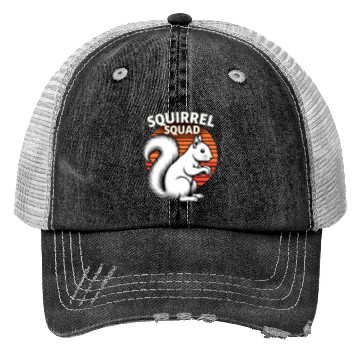 Discover Squirrel Squad Funny Lover Trucker Hats