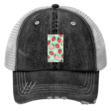 Discover Red Strawberries &Daisies Pattern Phone Case Cover Trucker Hats
