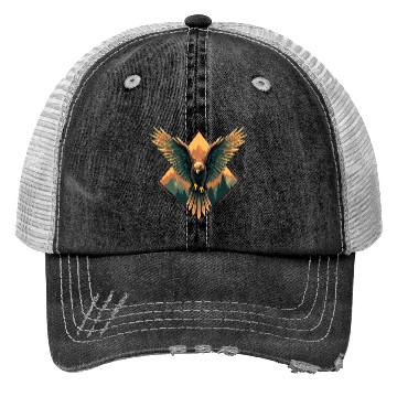 Discover Cool Wild Life Geometric Pattern Trucker Hats