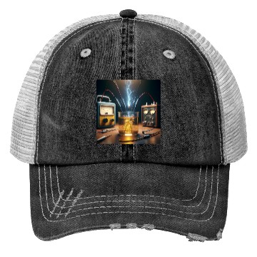 Discover Electricity and Acid Trucker Hats