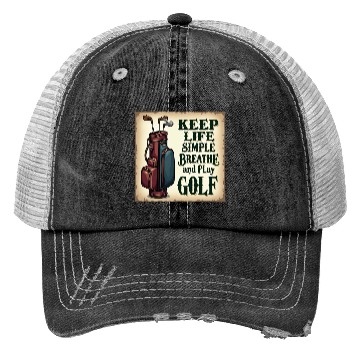 Discover Golf Breath and Play Golf Trucker Hats