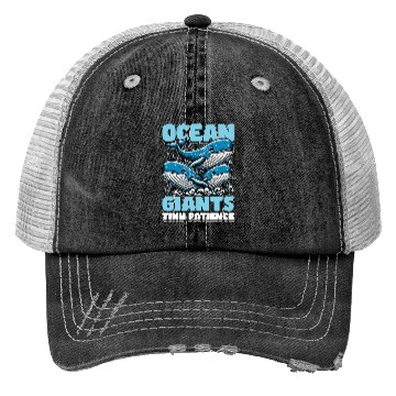 Discover Whale Watching Ocean Giants Tiny Marine Animal Trucker Hats