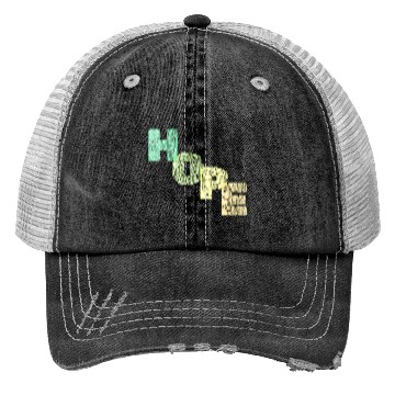 Discover Colorful Modern HOPE Typography Trucker Hats