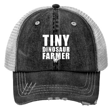 Discover Funny Farmer - Tiny Dinosaur Farmer Trucker Hats