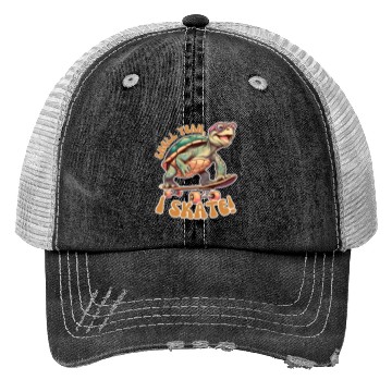 Discover Shell Yeah, I Skate! Funny Turtle Skater Trucker Hats
