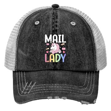Discover Mail Lady Postal Service Female Postman Worker Trucker Hats