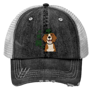 Discover Irish Setter and four leaf clover St Patrick's Day Trucker Hats