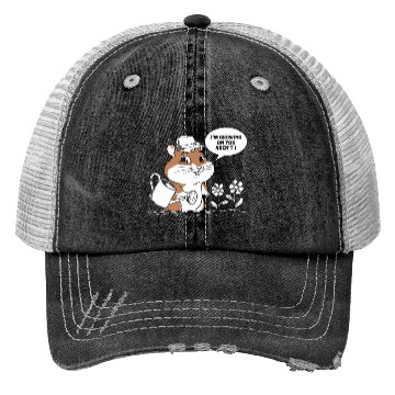 Discover I'm Growing On You Cute Gardening Hamster Art Trucker Hats