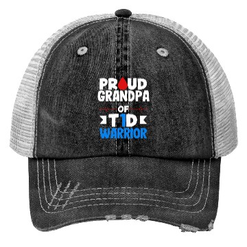Discover Proud Grandpa Of T1D Warrior Diabetes Type 1 Trucker Hats