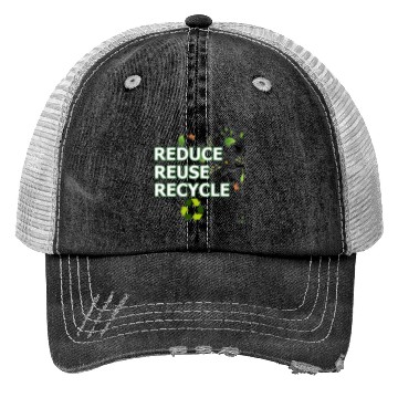 Discover Reduce Reuse Recycle Eco-Friendly Trucker Hats